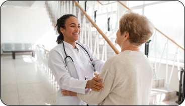 Atendimento médico para pacientes